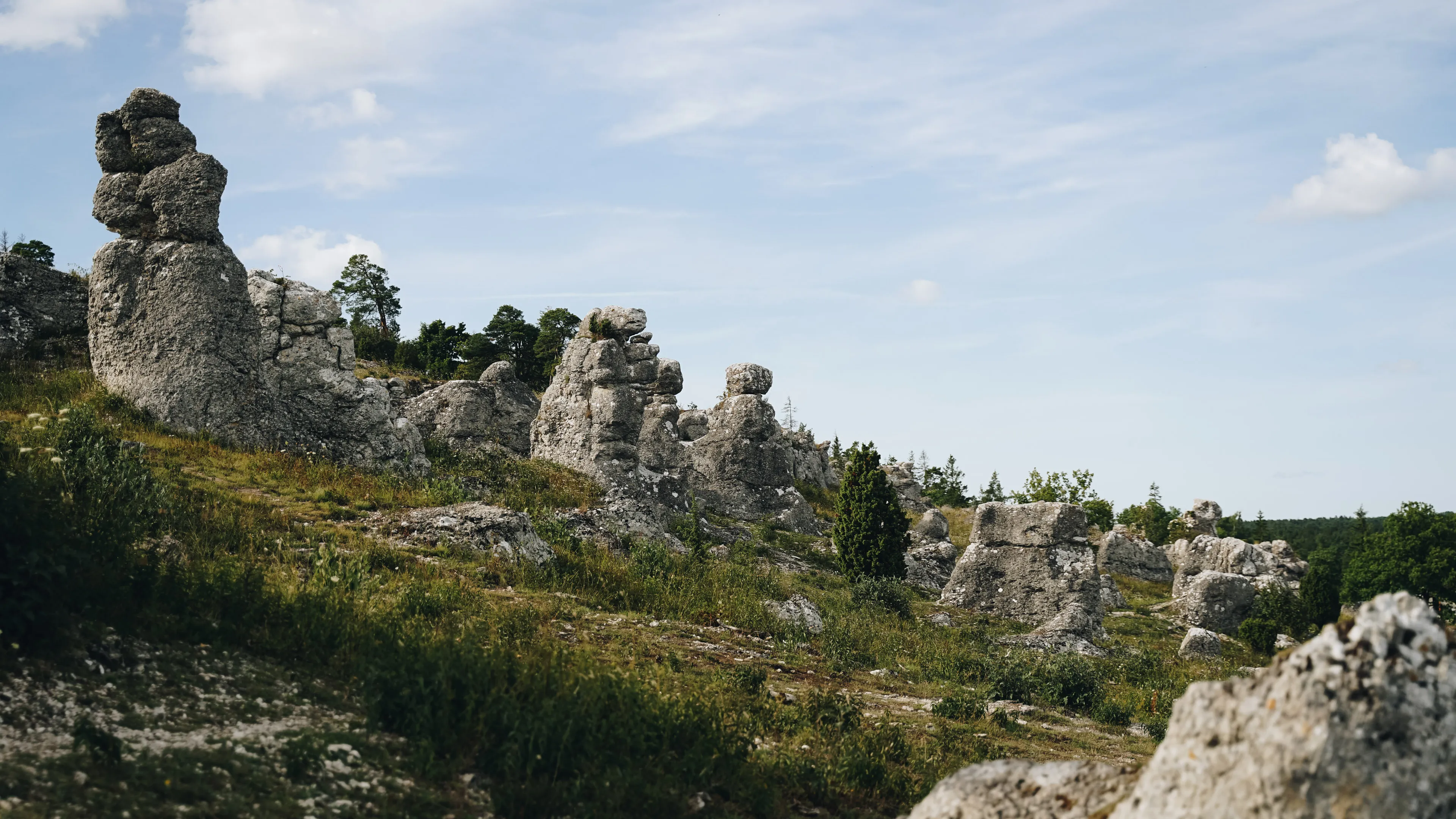 Raukar - large limestone monolith formations